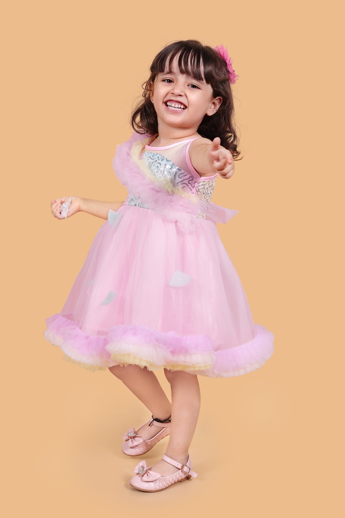 Fit and Flare party frock -Multicolour