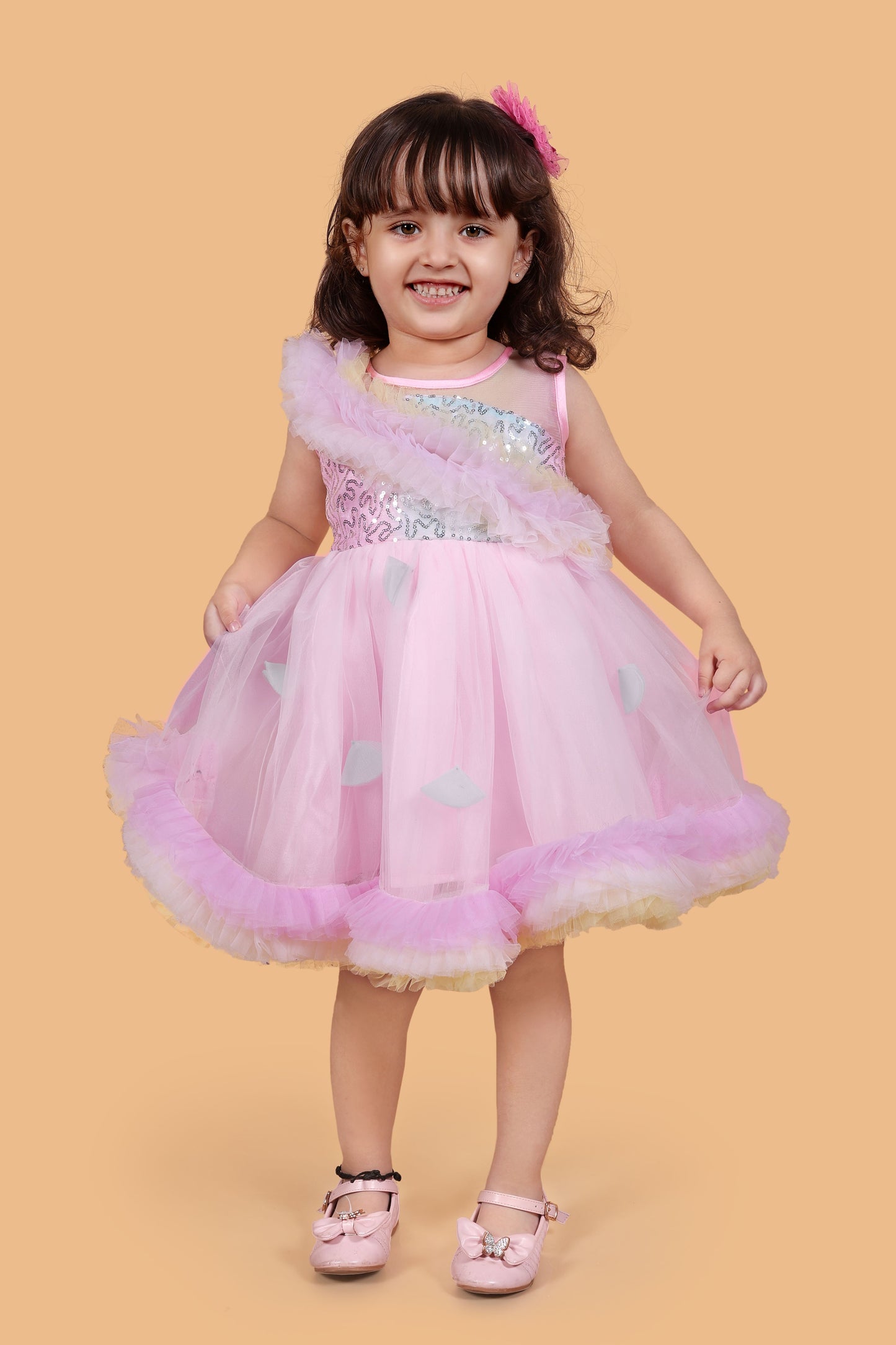 Fit and Flare party frock -Multicolour