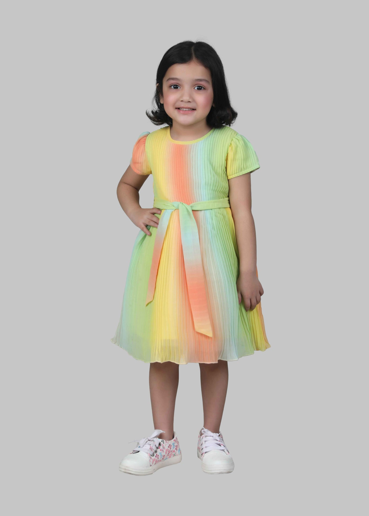 Pleated Baby Frock (Multi-colour)