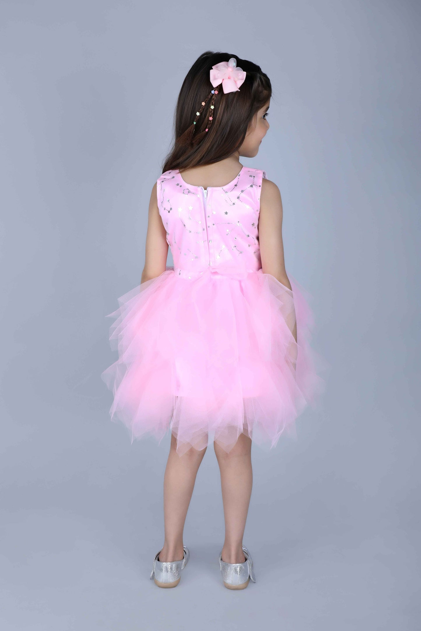 Flower Baby Party Frock (Pink)