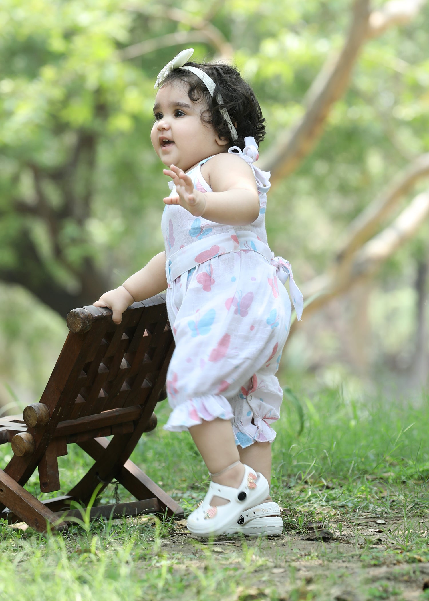 Muslin ankle length girl romper-T-WBR