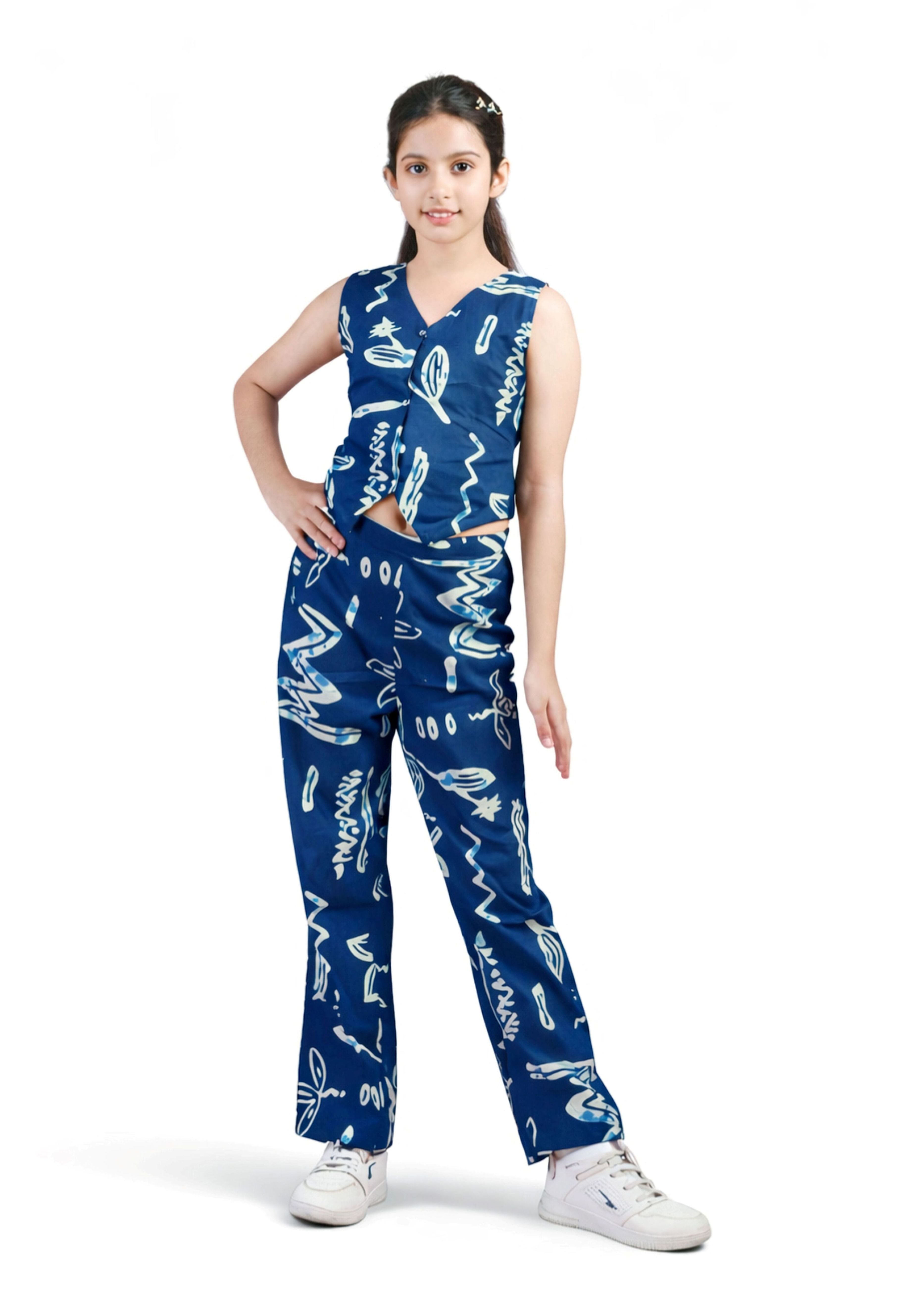 leaf print top and bottom set-T-CDNB