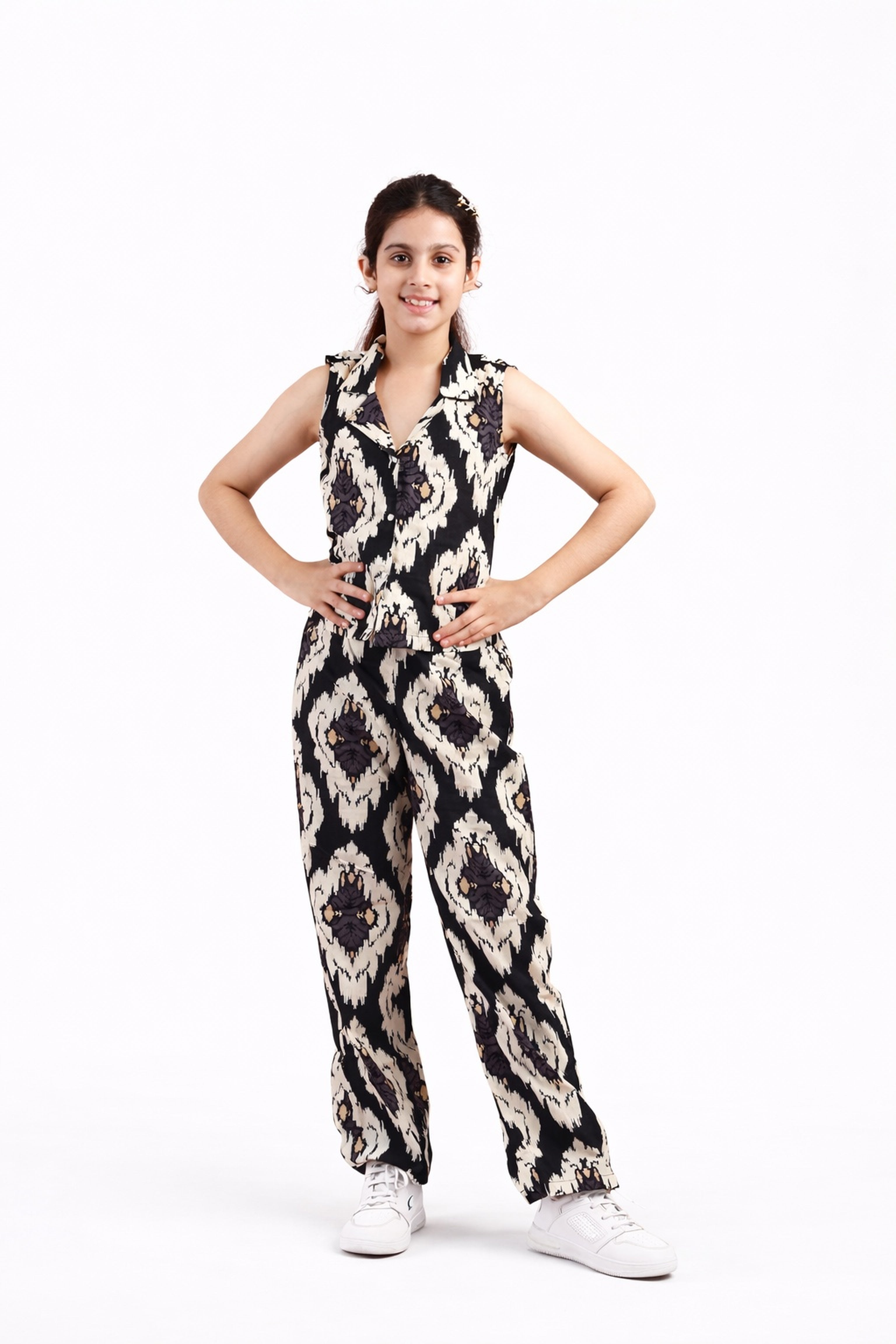Printed top and bottom cotton coordset-T-CDBB
