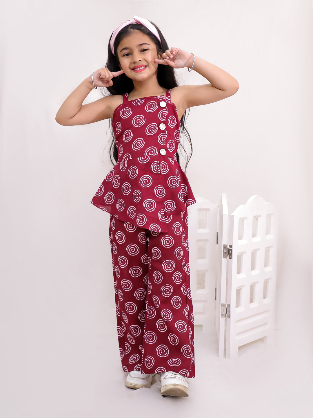 Printed top with cotton pant -T-CDMO