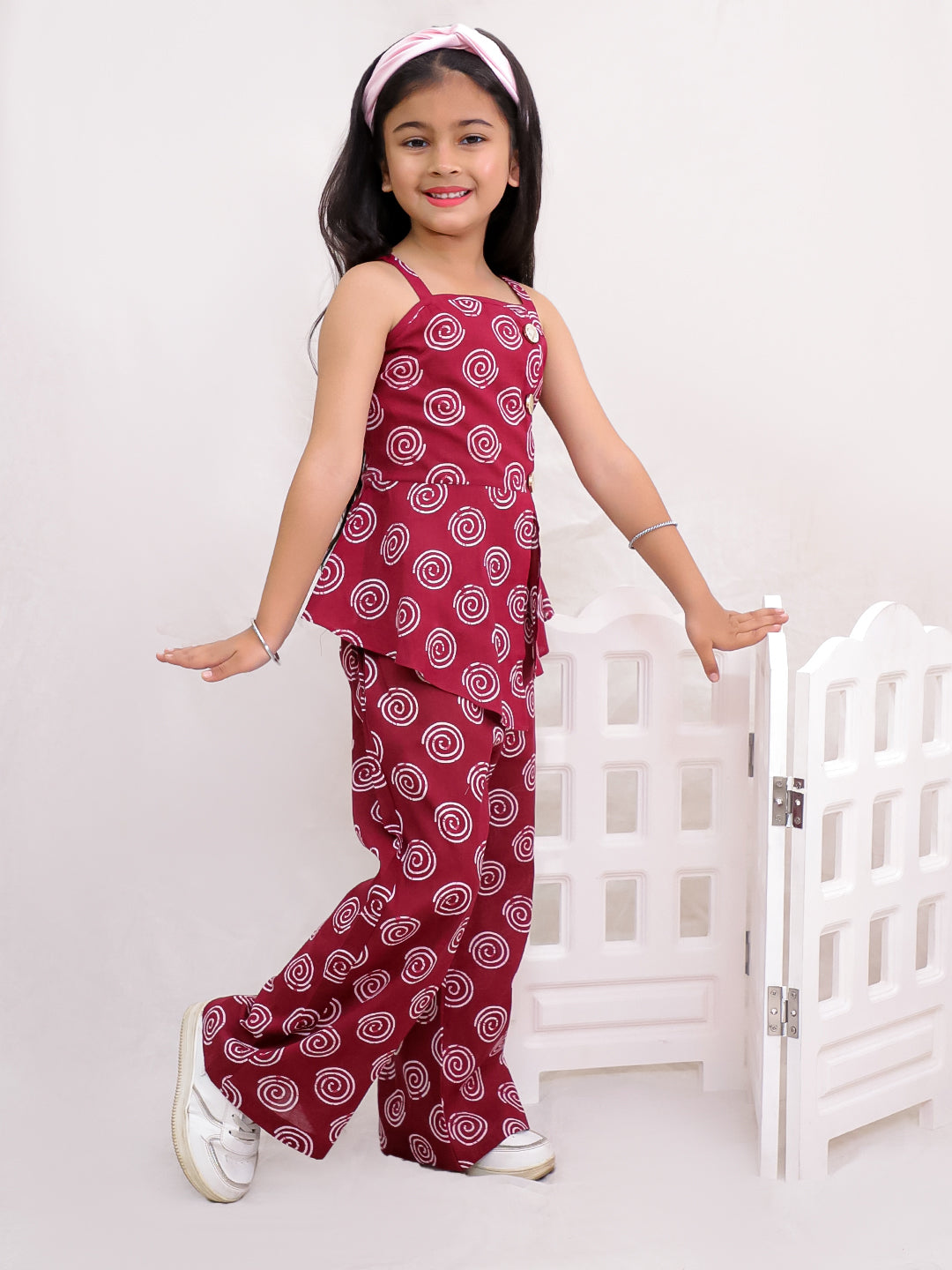 Printed top with cotton pant -T-CDMO