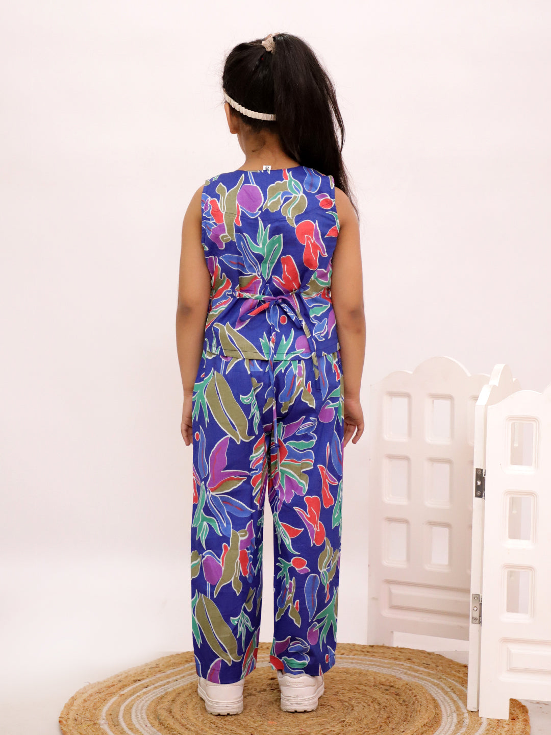 Multicolour co-ord set for girls- T-bluflowr