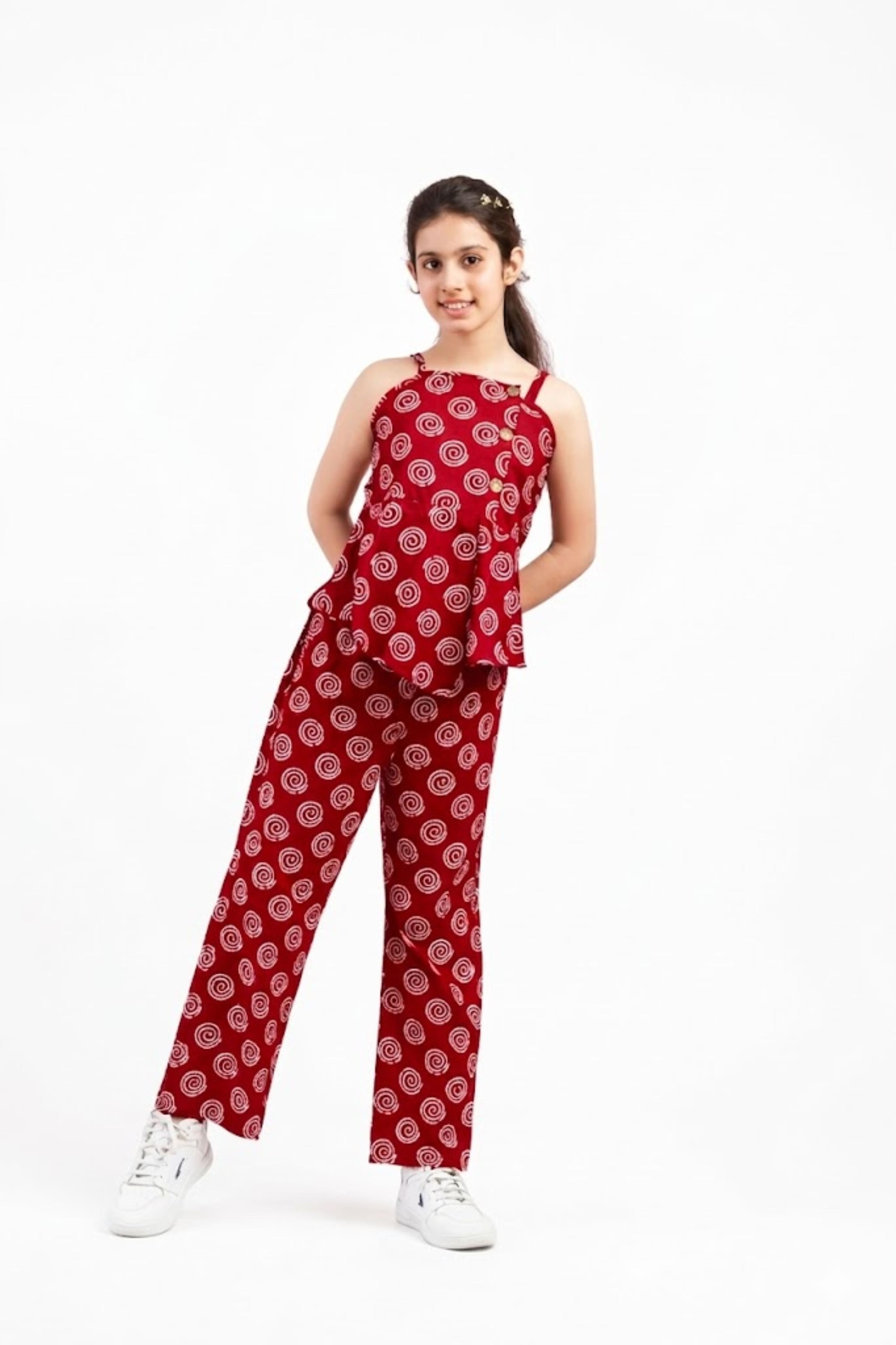 Printed Cotton top with boot cut pant-T-CDMOB