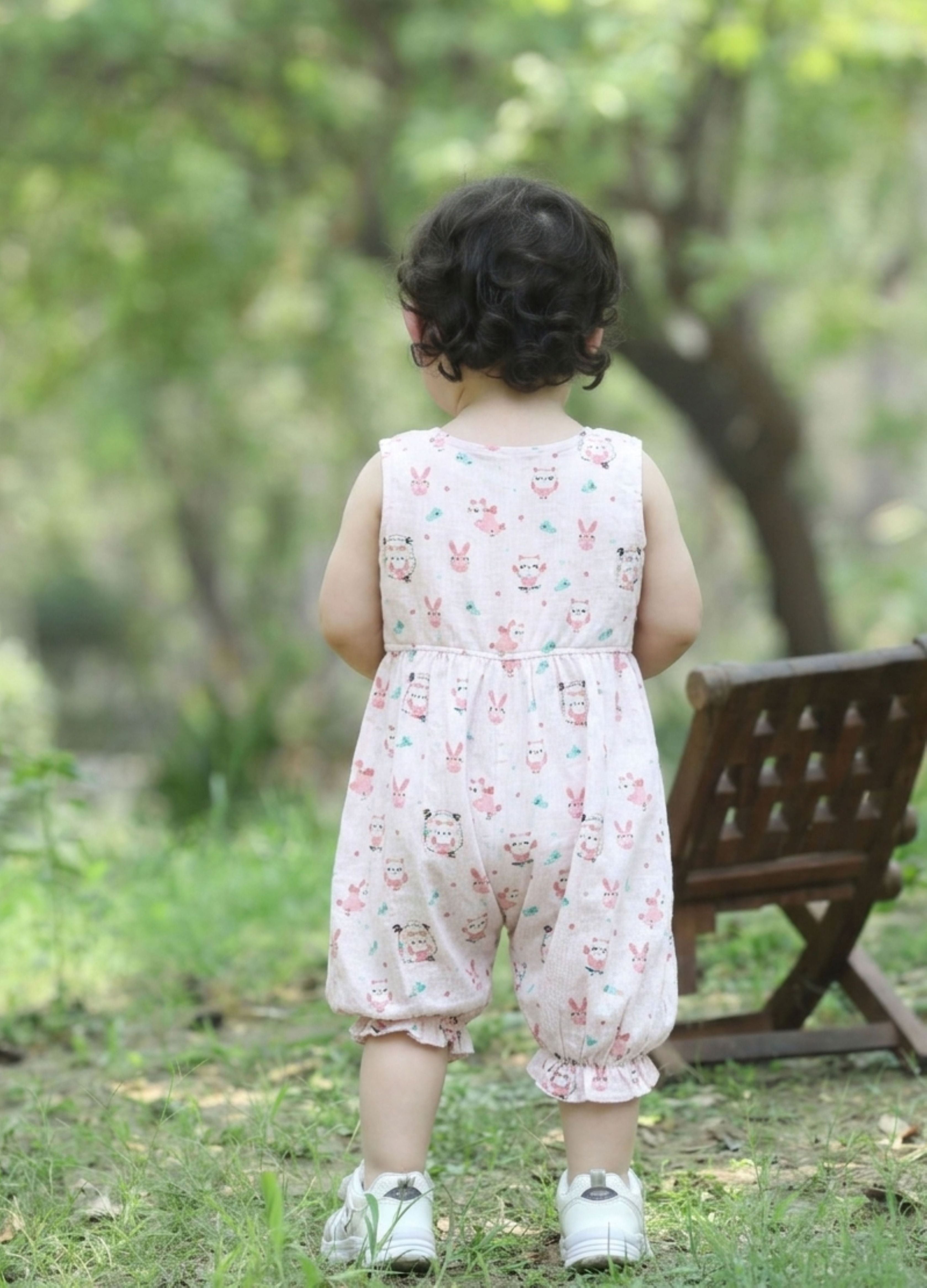Muslin Ankle Length girls romper-TBR