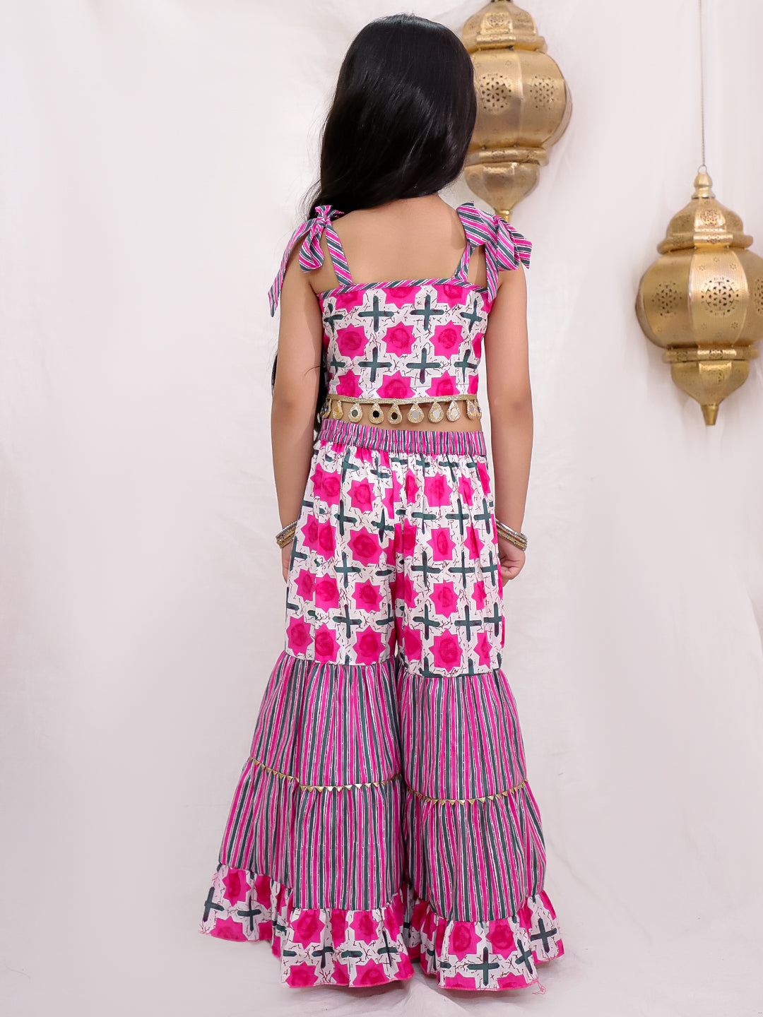 Halter neck printed Sharara set-T-Rosesh