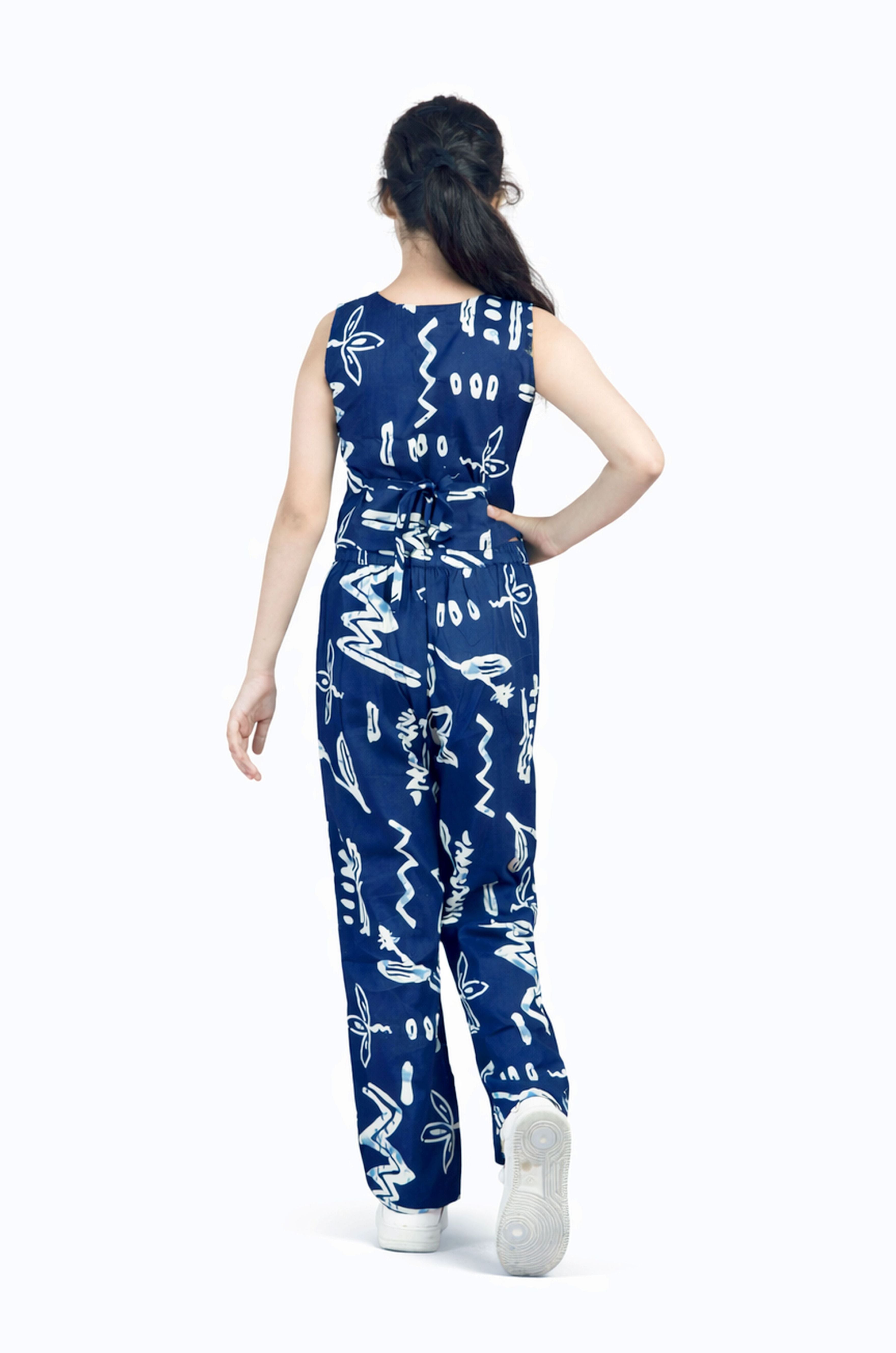 leaf print top and bottom set-T-CDNB