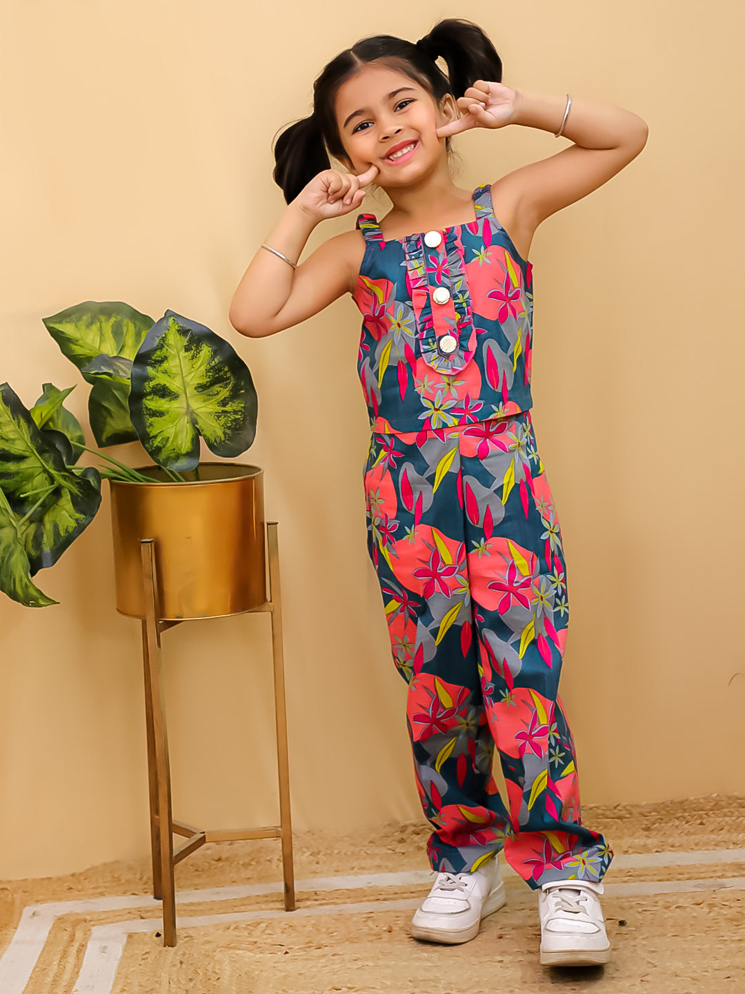 Multicolor rayon co-ord set - T-Multiflowr