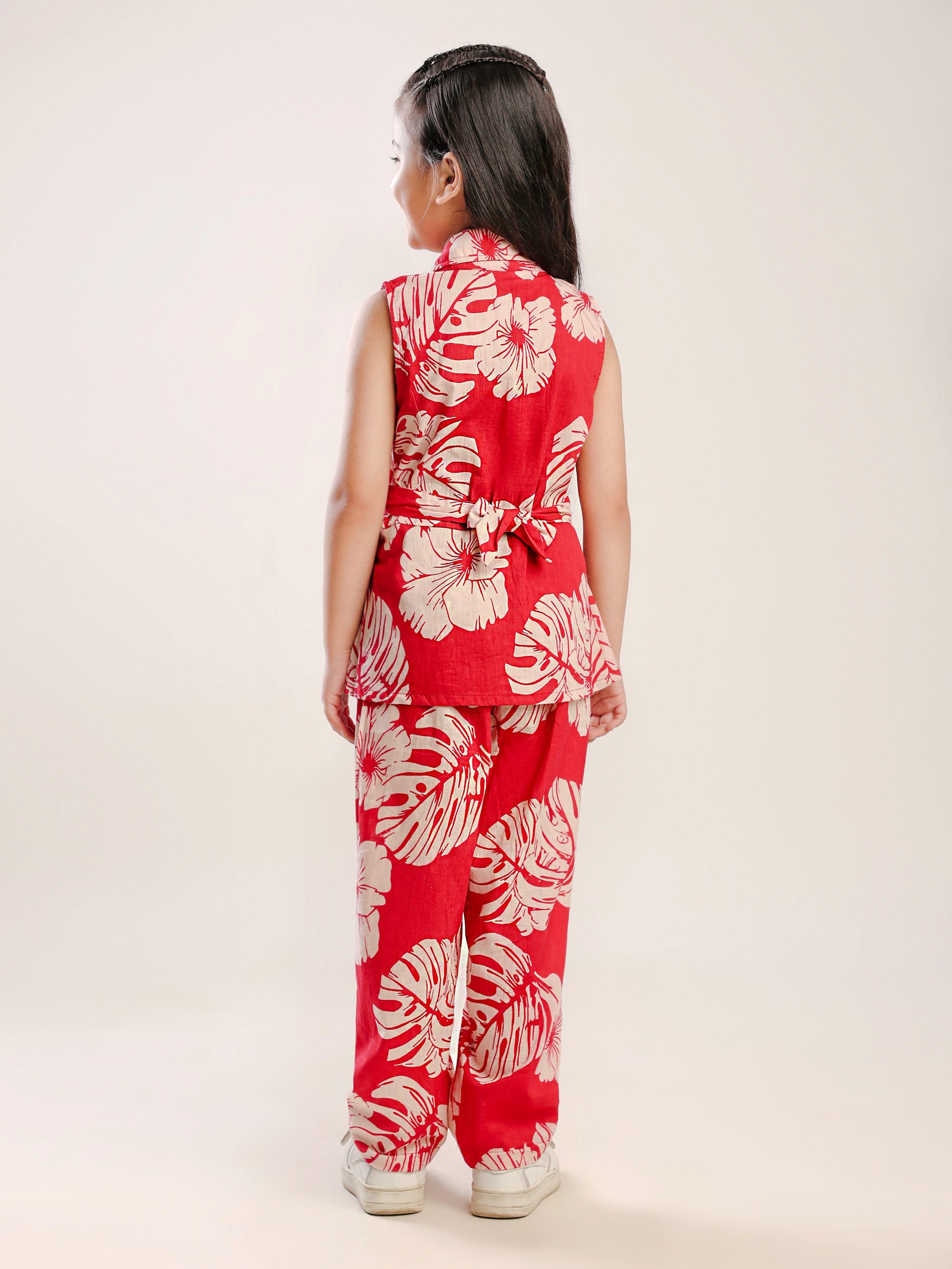 Floral Print Cotton Co-ordset-T-Reflower