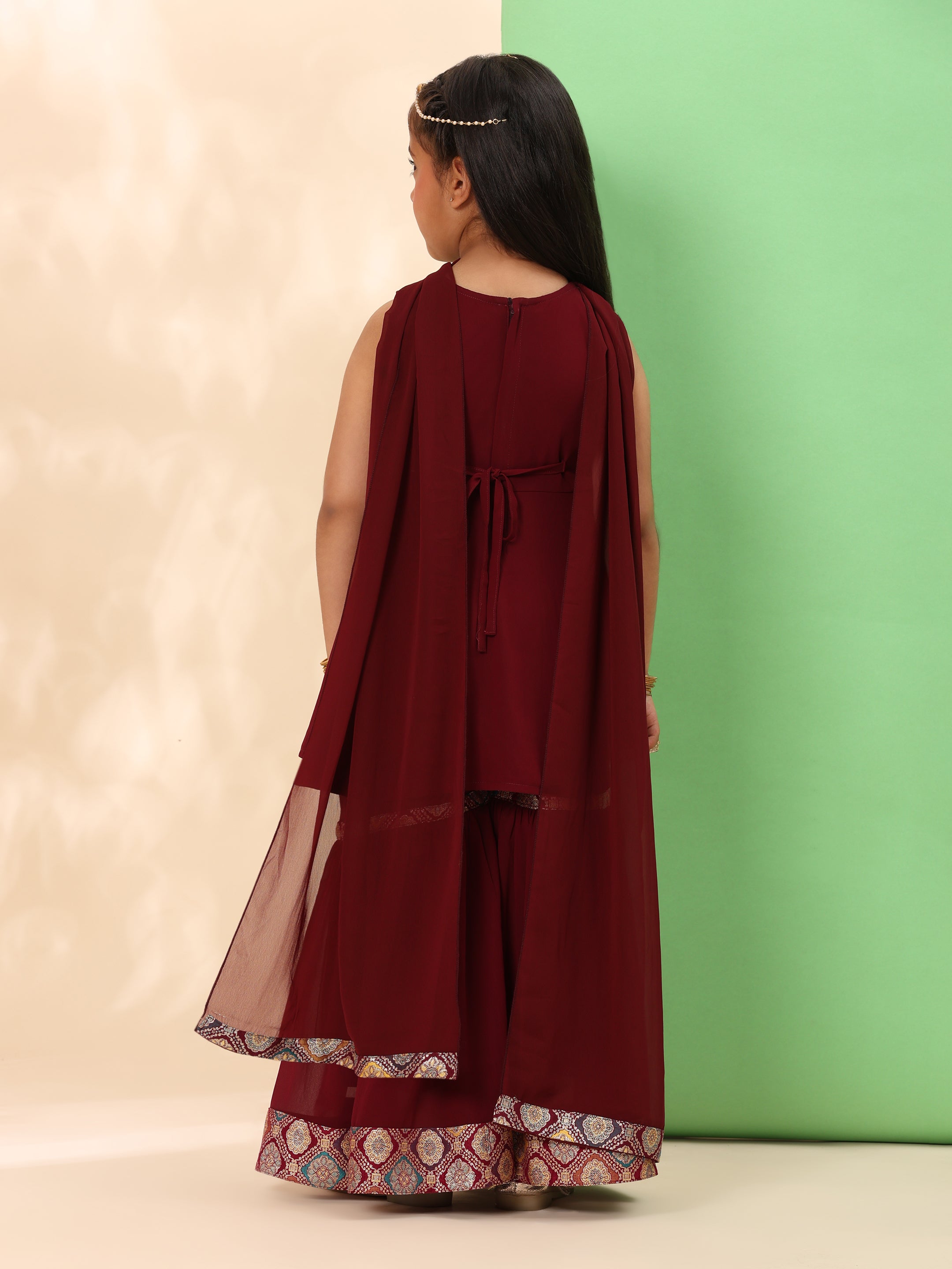 Beautiful brocade kurti with sharara