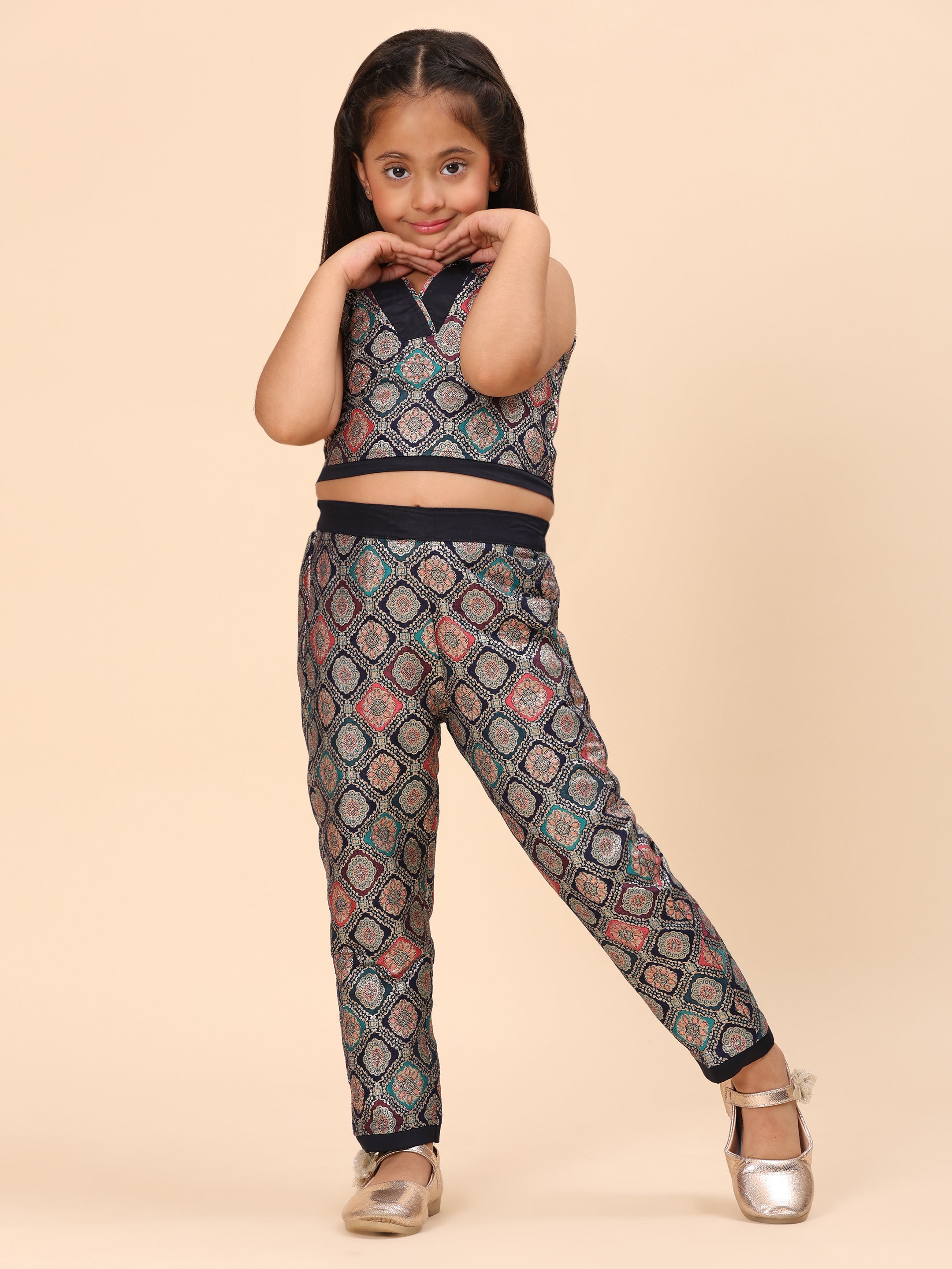 brocade pant and top set