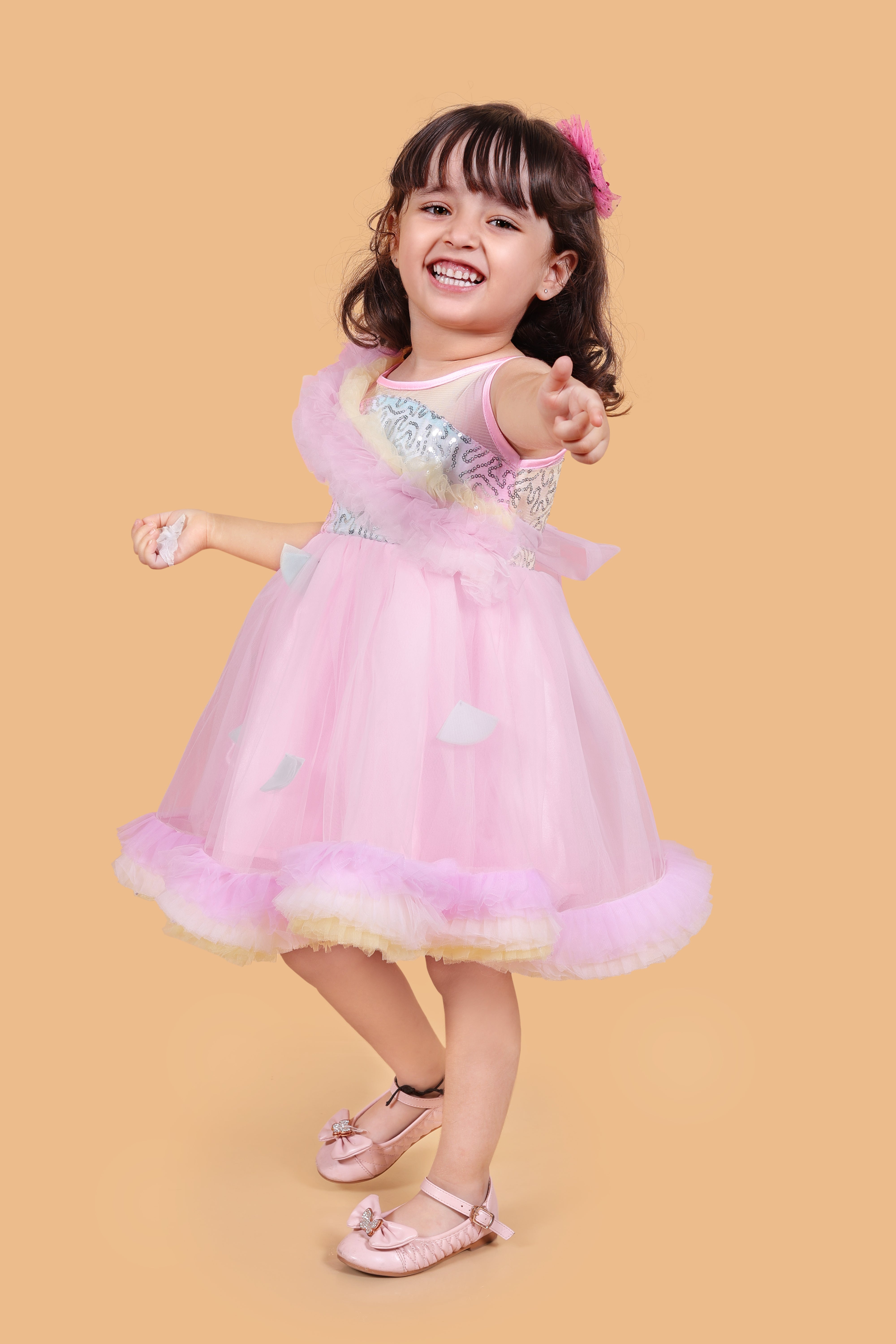 Fit and Flare party frock  -Multicolour