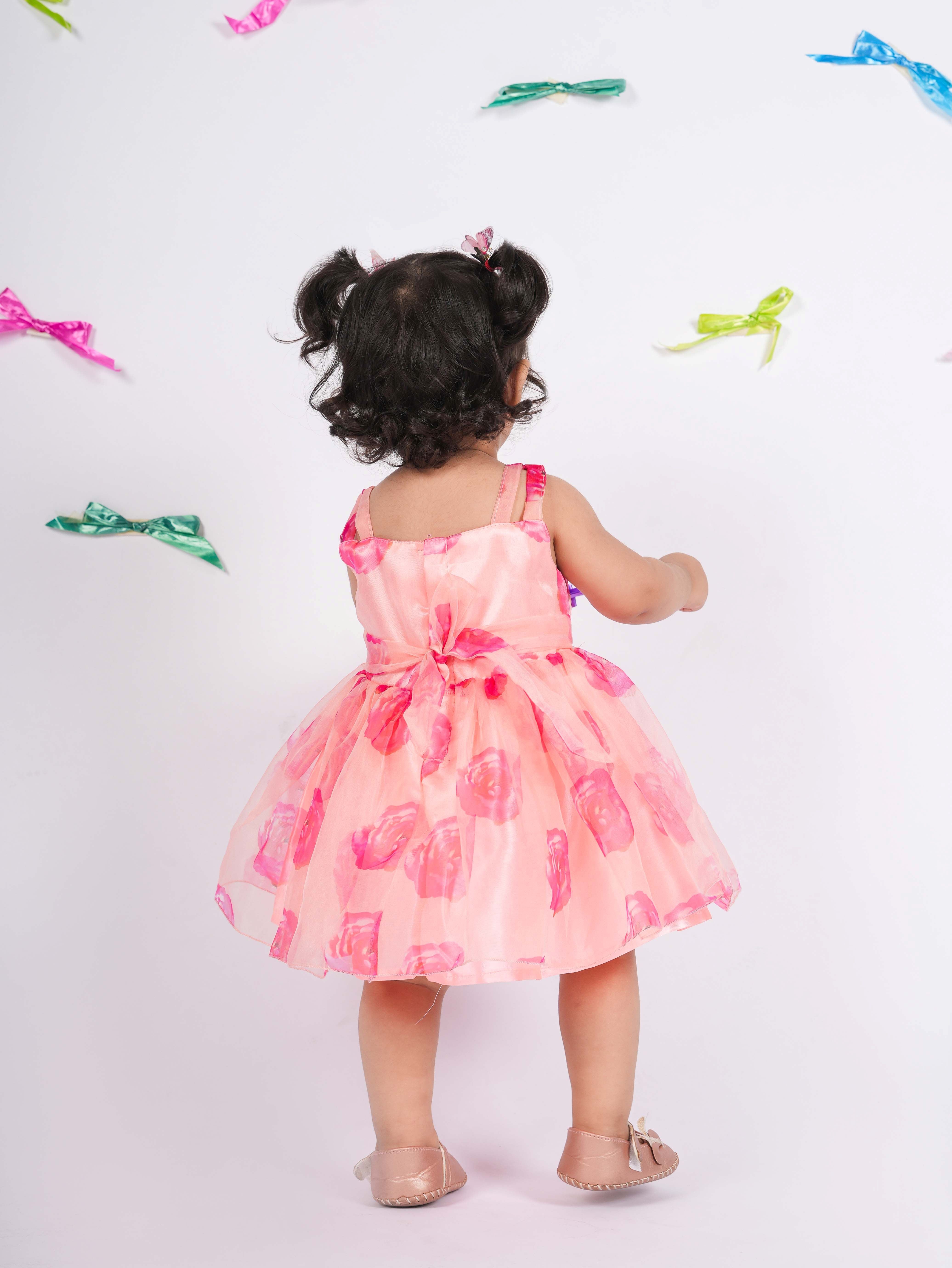 Floral Print casual frock-T-peachorg