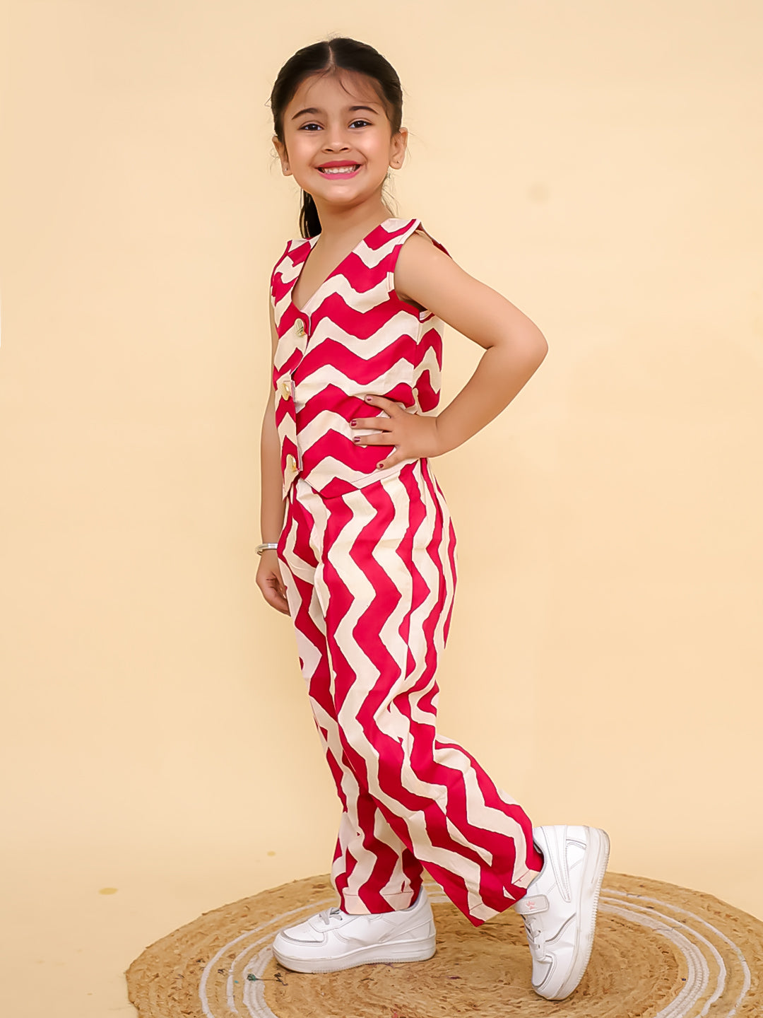 Chevron print co-ord set- T-Zigzag