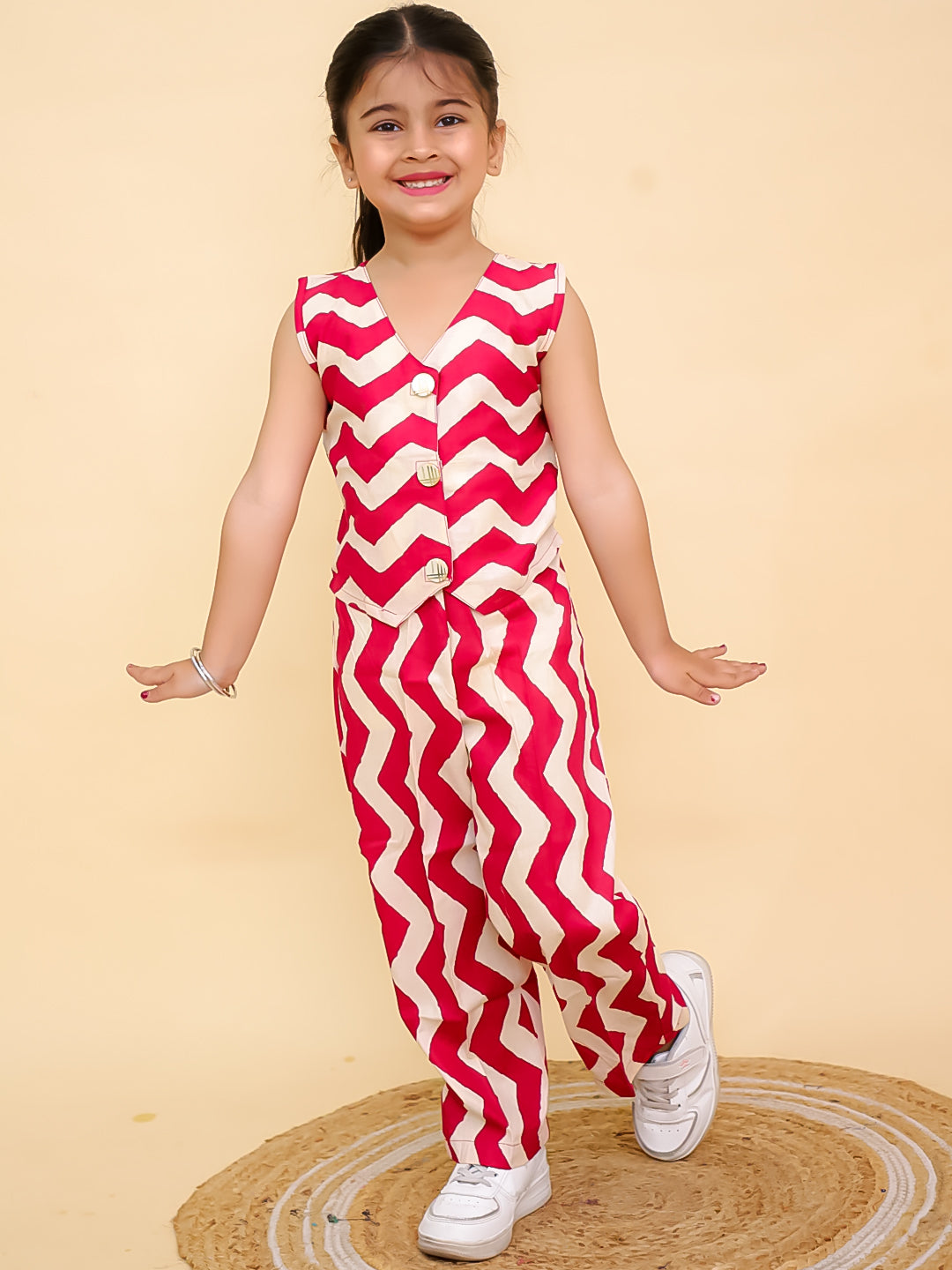 Chevron print co-ord set- T-Zigzag