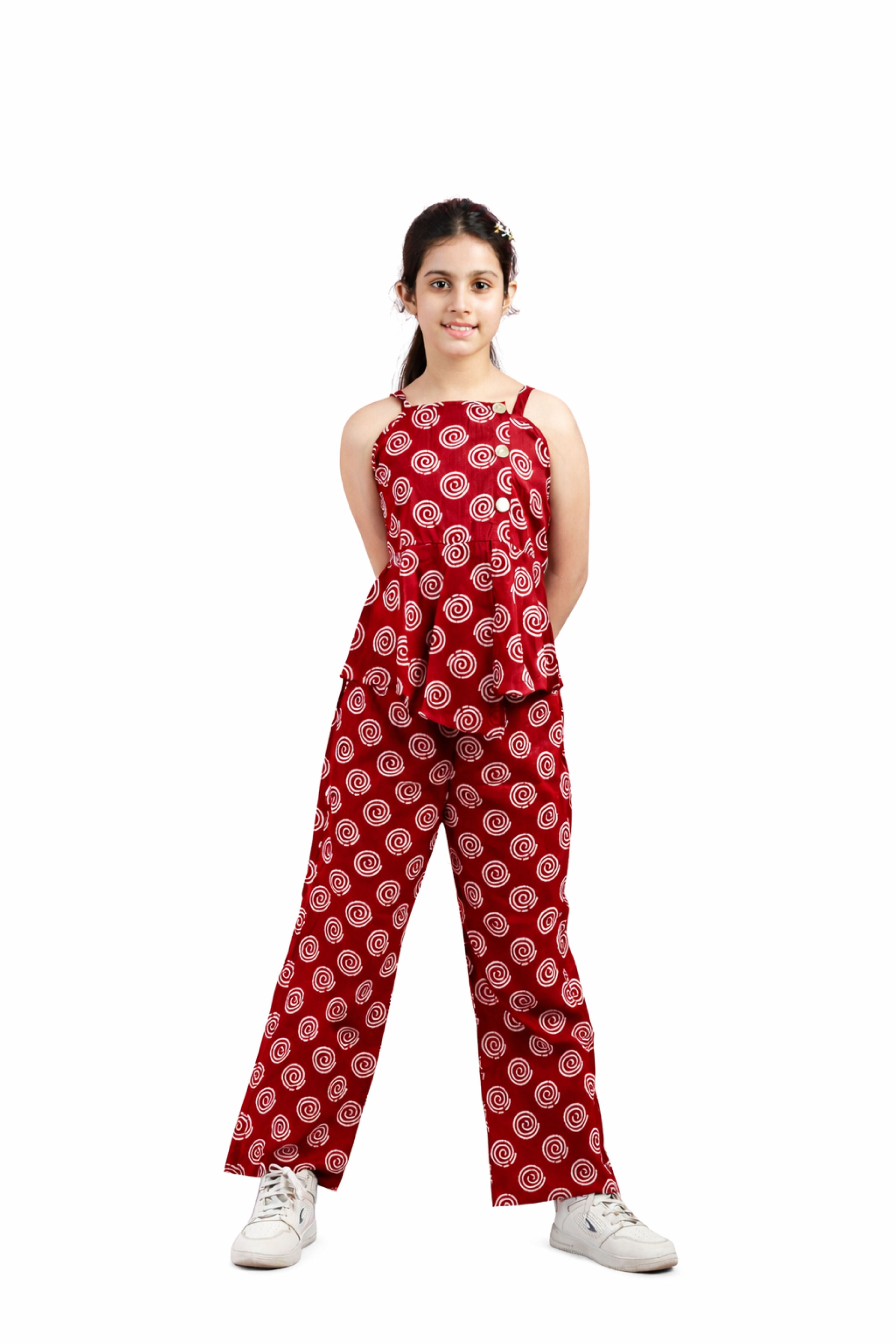 Printed Cotton top with boot cut pant-T-CDMOB
