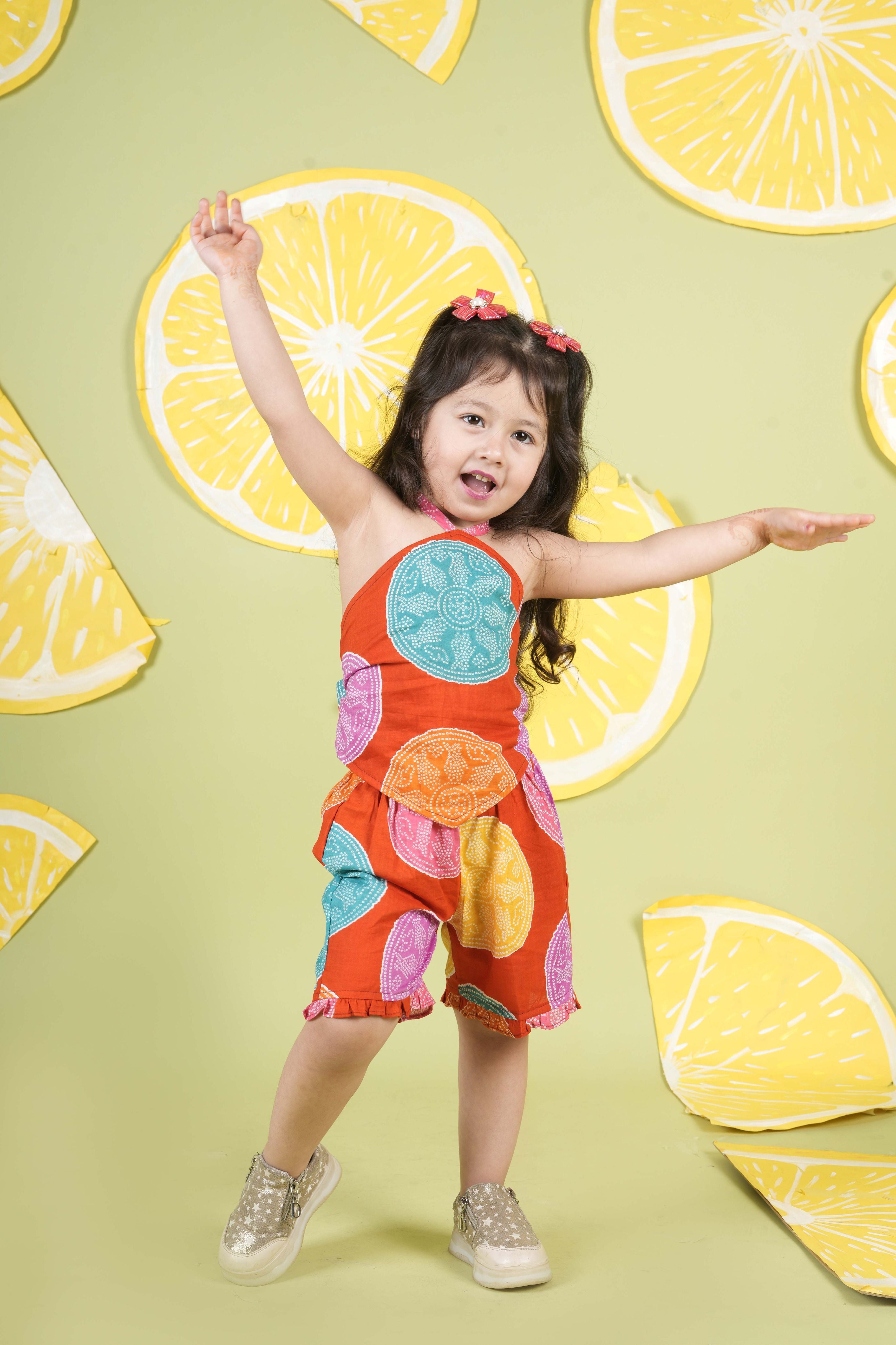 Printed cotton top and bottom set-T-CDO