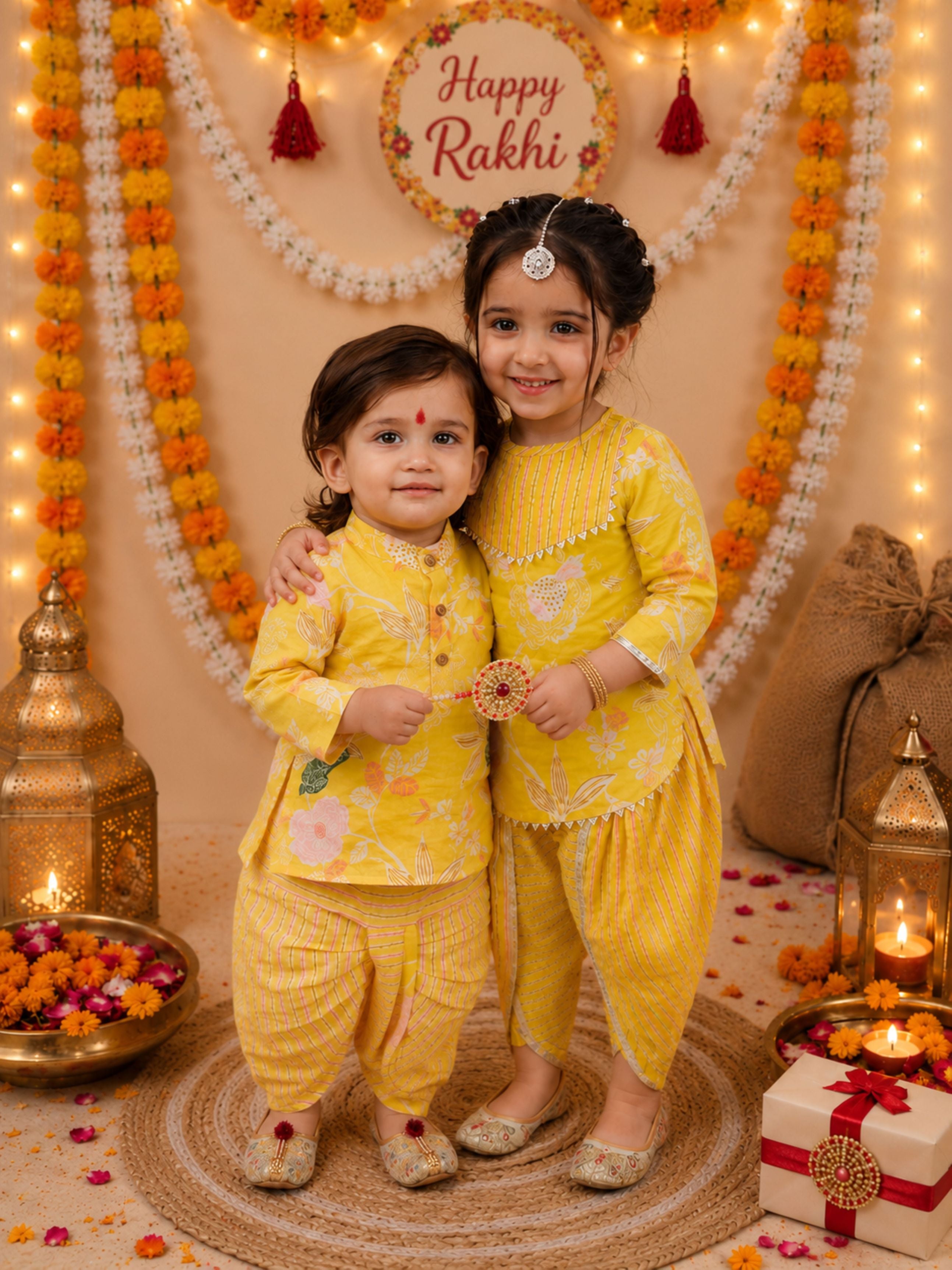 cotton printed full sleeves kurti set -Tyellokurti