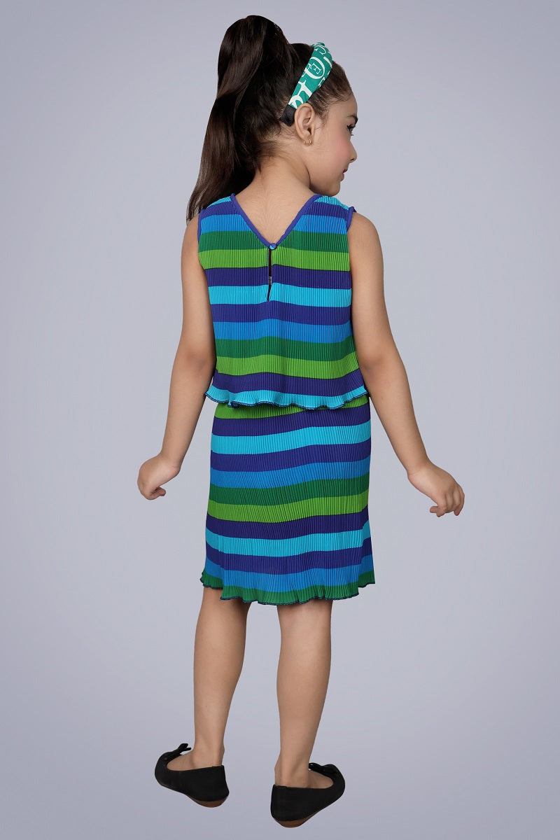 Pleated Skirt Set with attached Shorts (Multi Color)