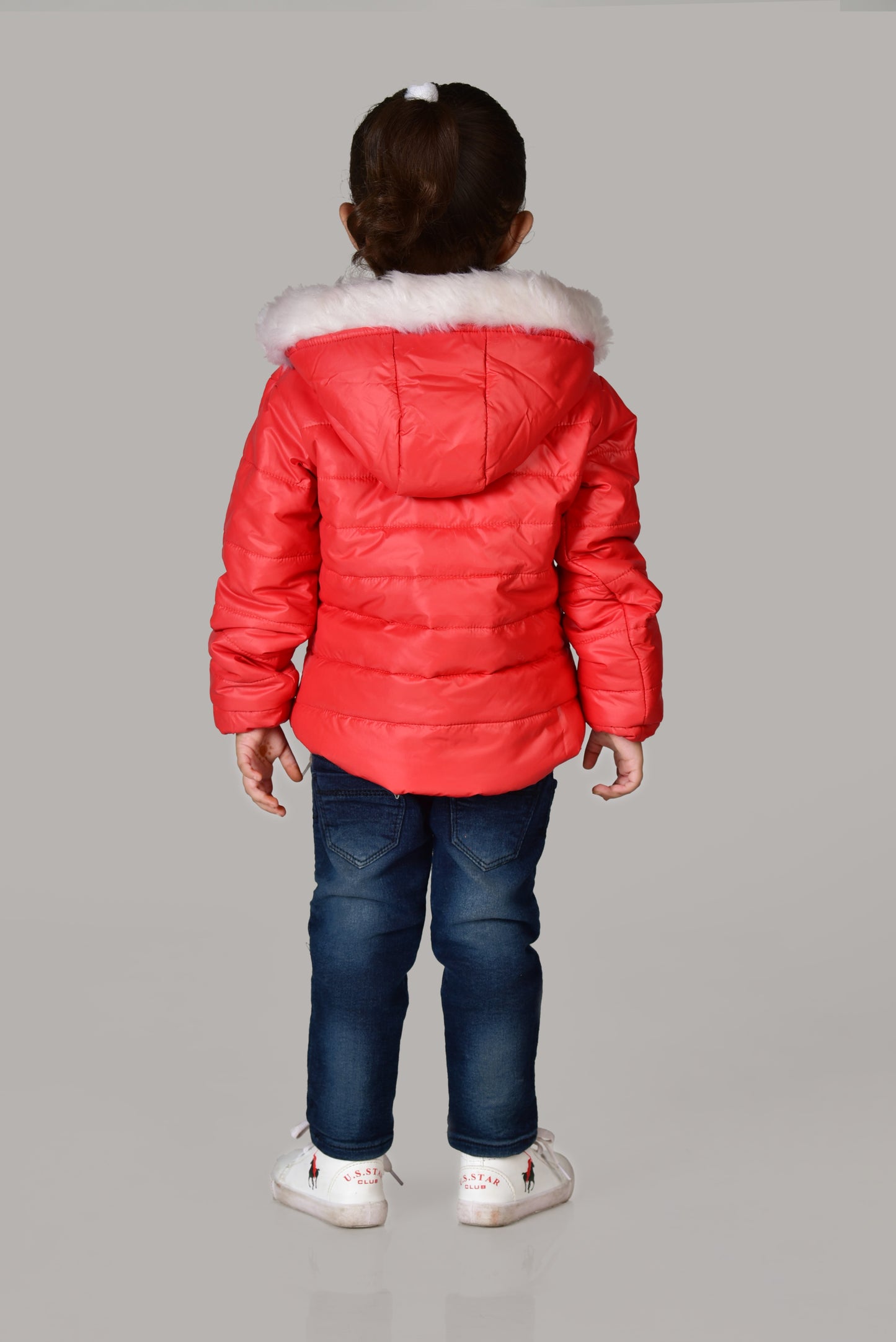 Solid Puffer Jacket (Red)