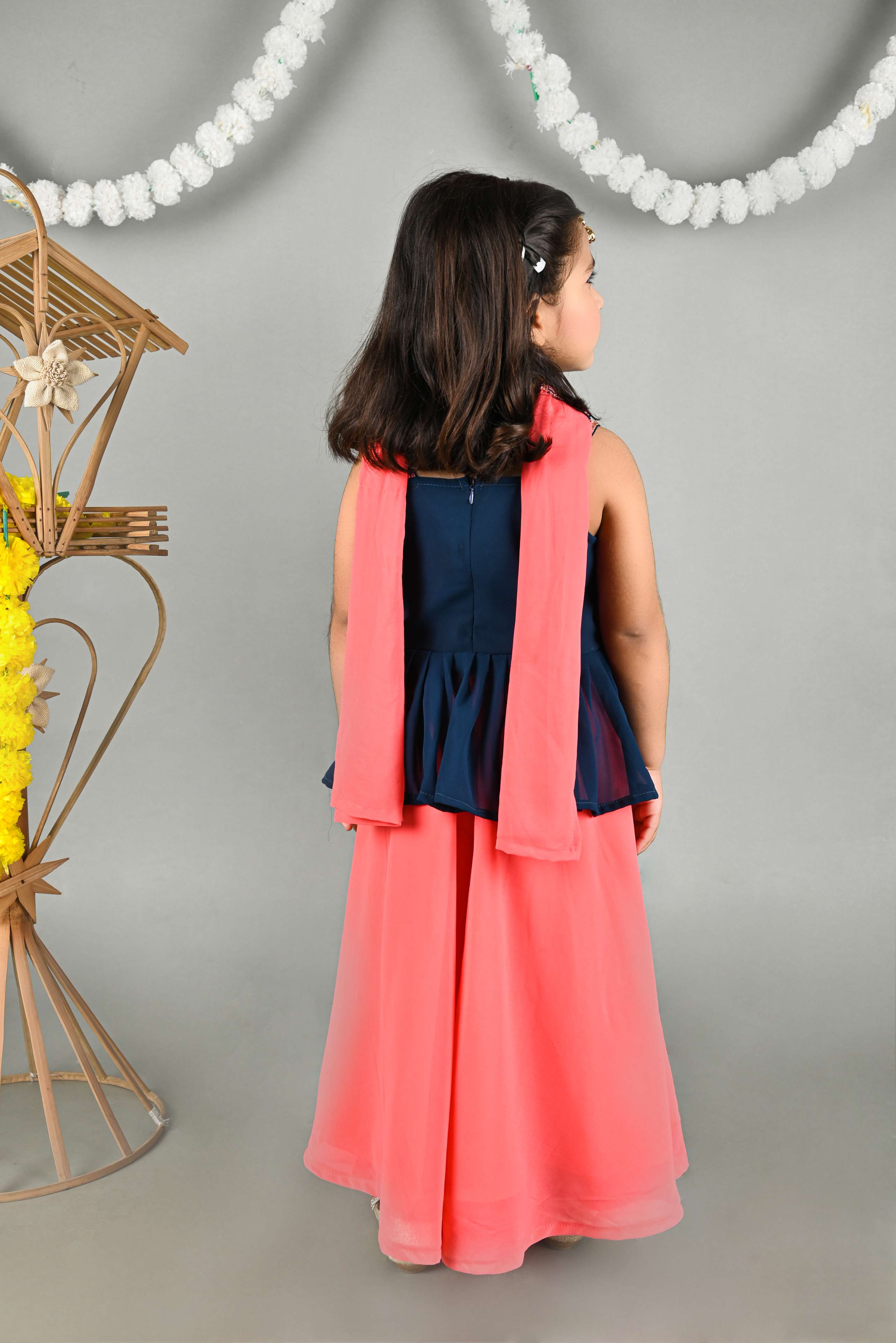 Top and Palazzo Set (Pink & Green)