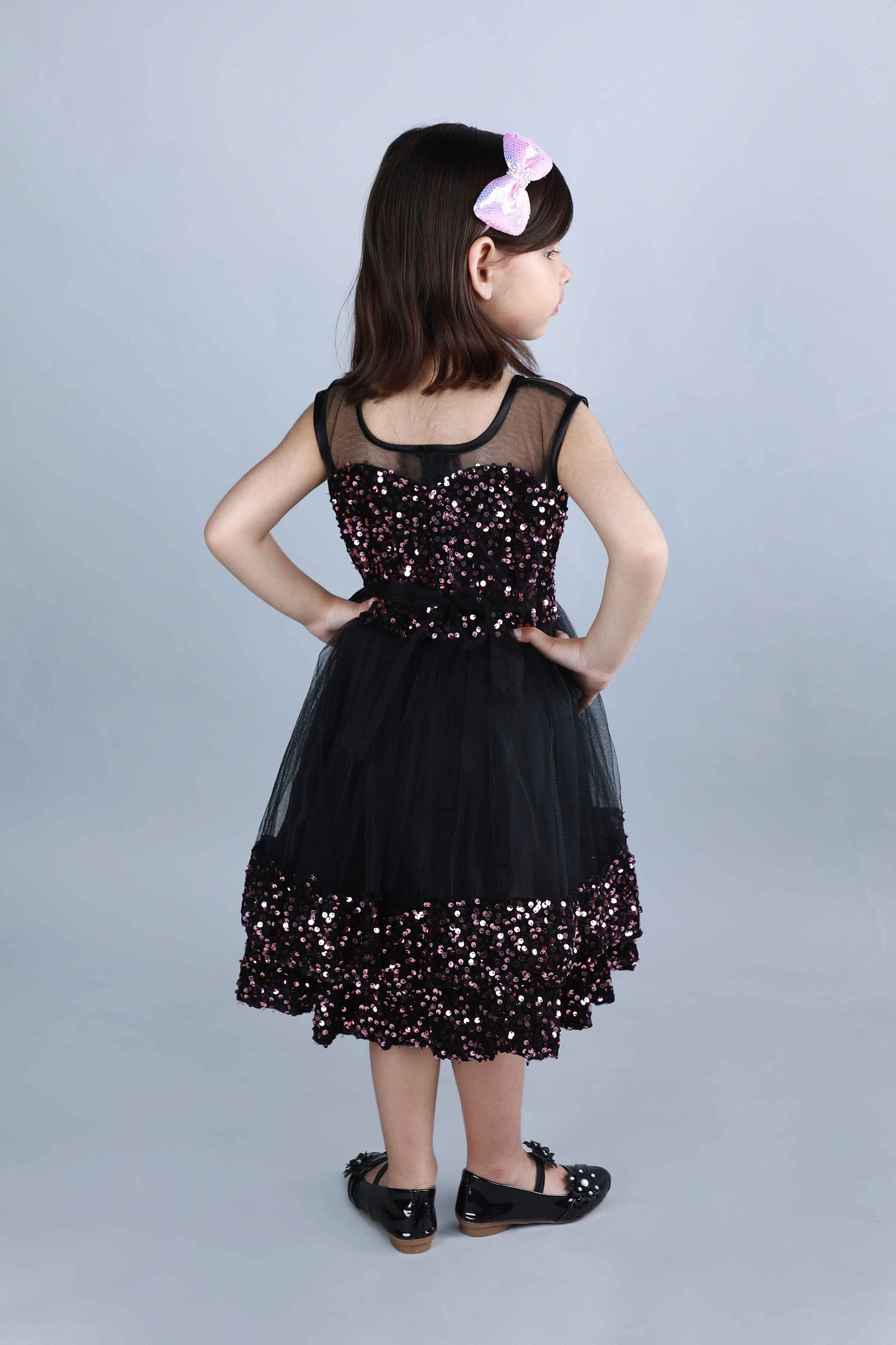 Frill  Baby Party Frock (Black)
