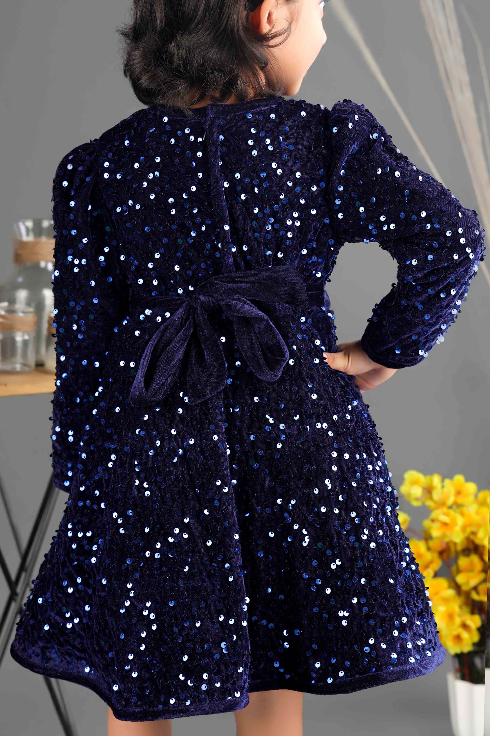 Velvet Party Frock (Blue)
