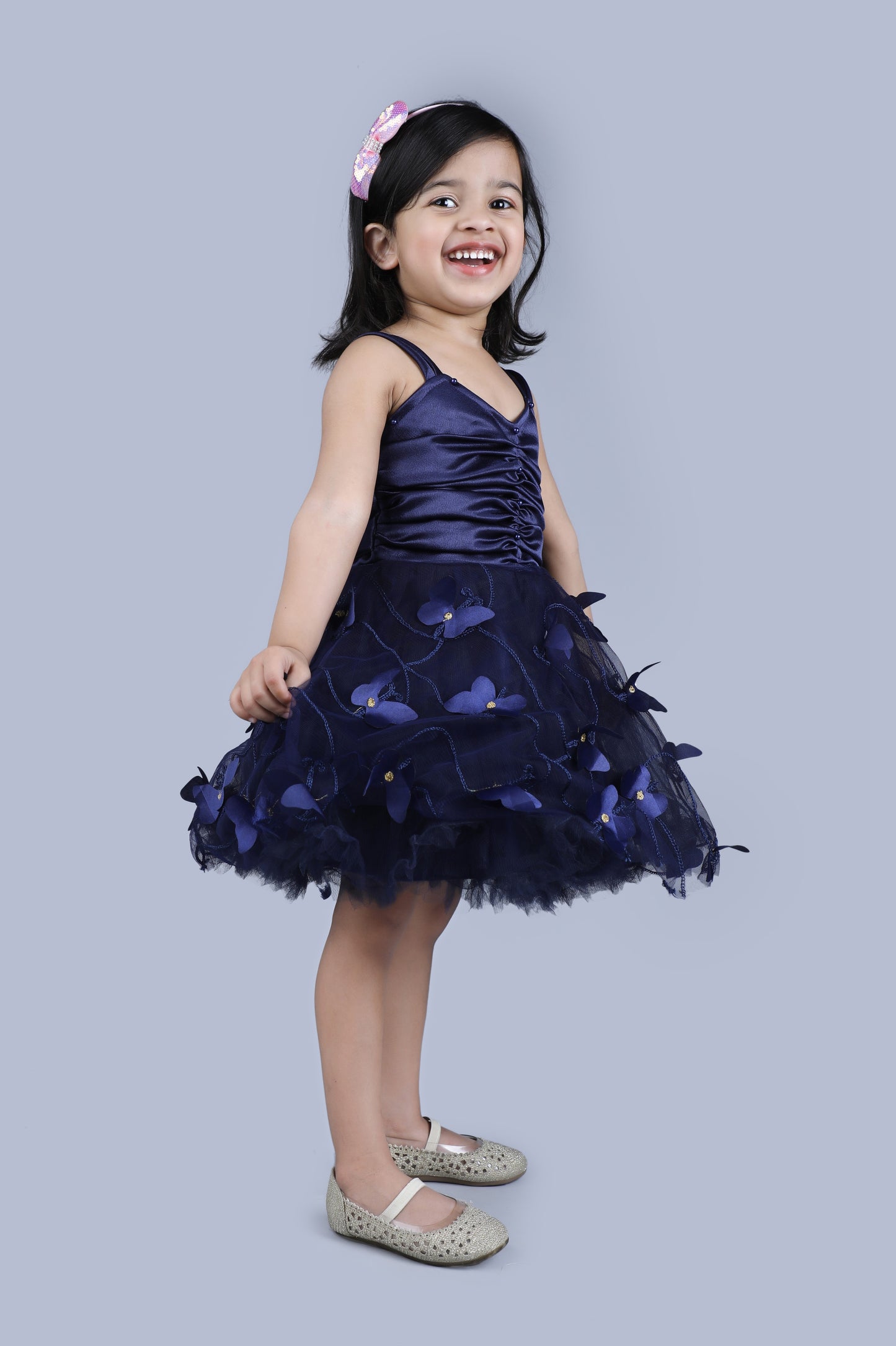 Butterfly Baby Party Frock (Blue)
