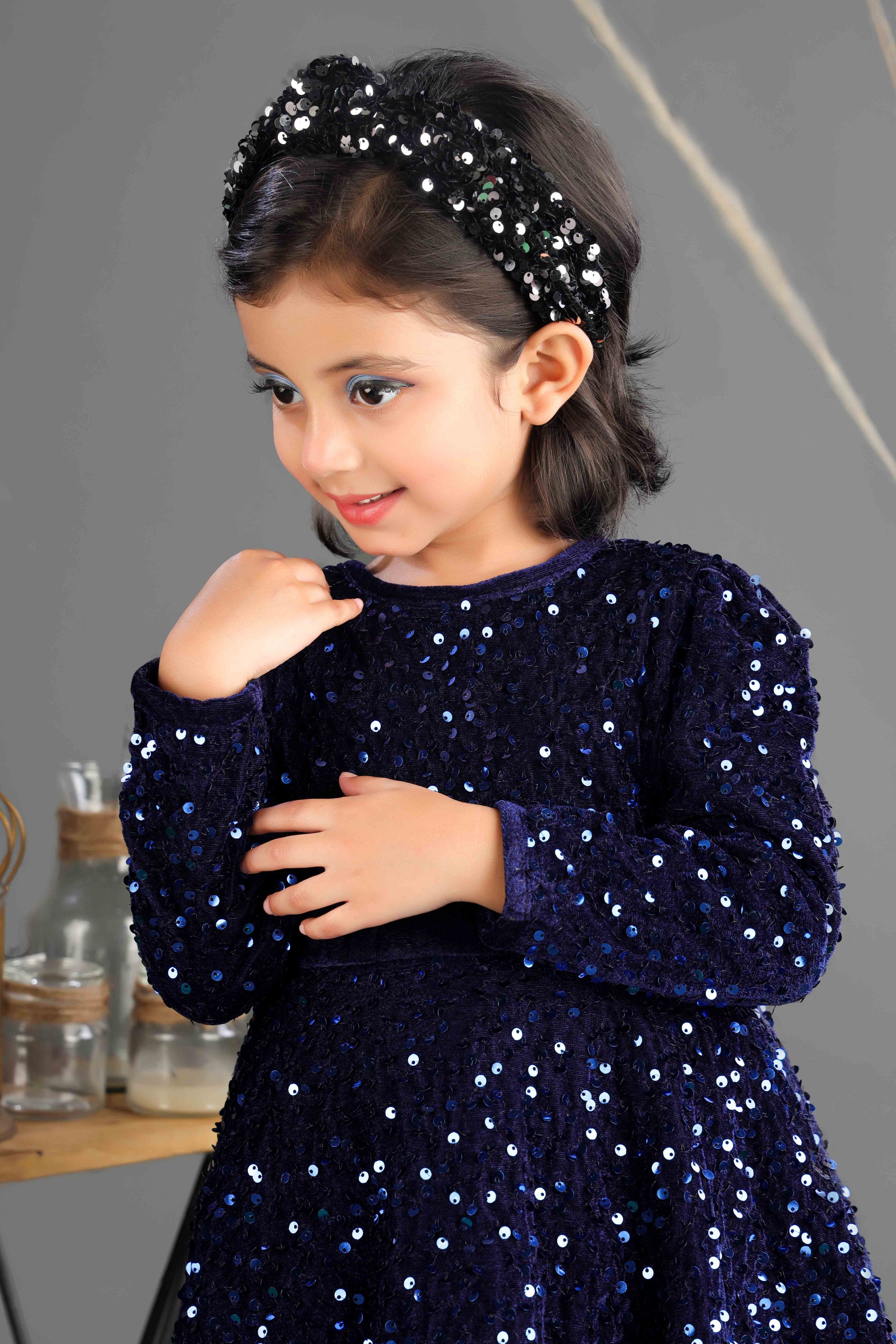 Velvet Party Frock (Blue)