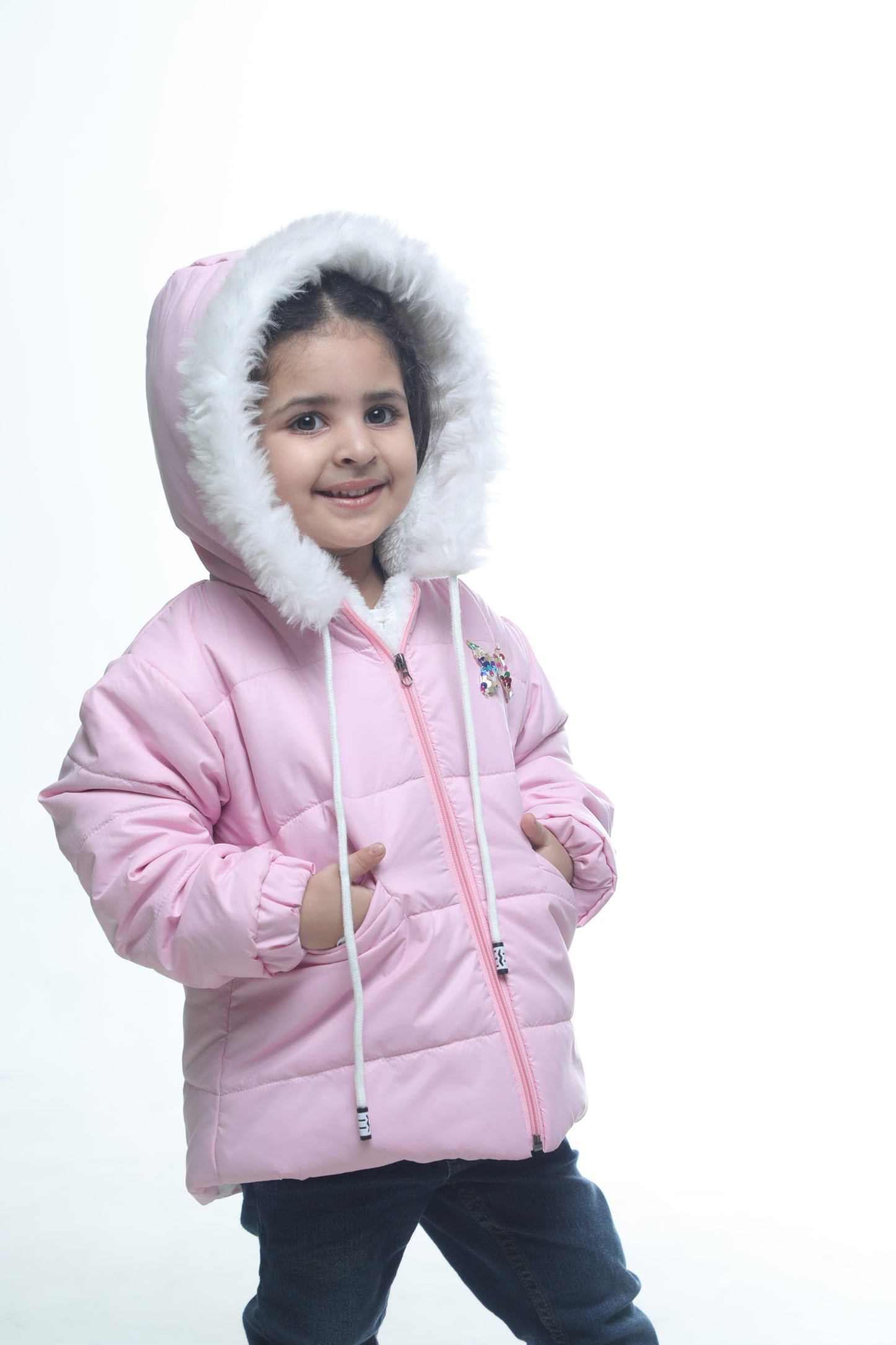 Solid Puffer Jacket (Pink)
