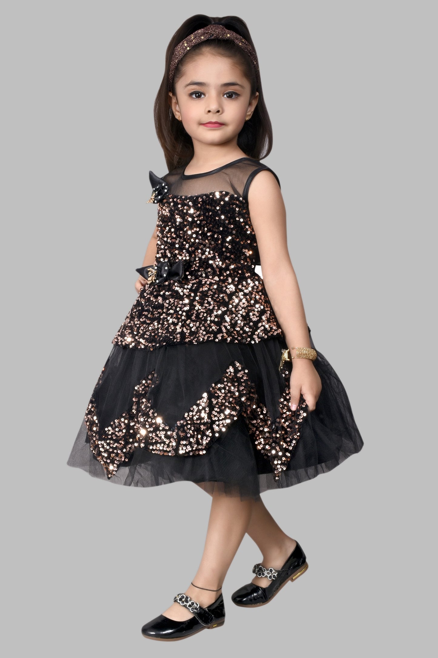 Baby Party Frock (Black)