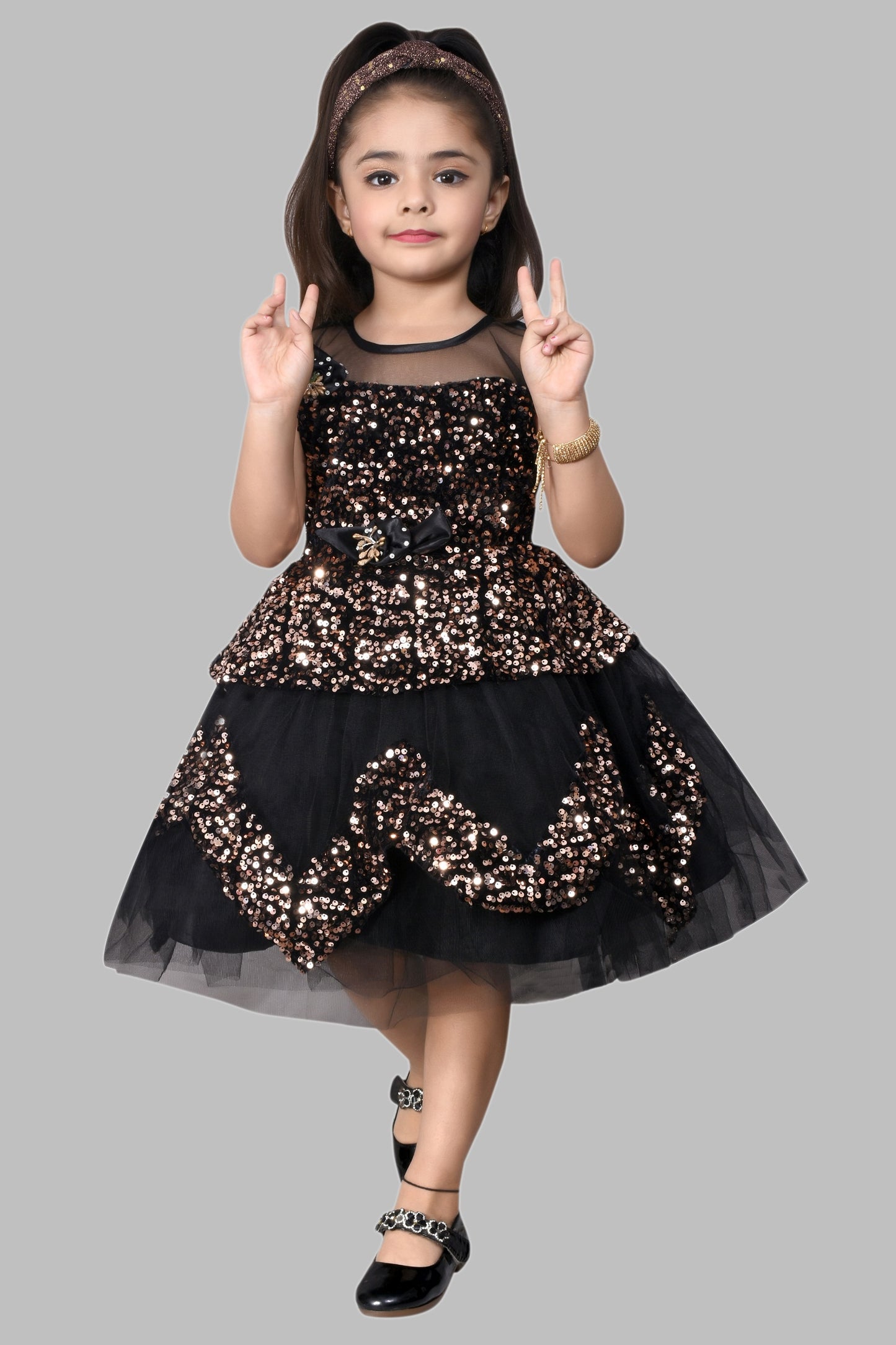Baby Party Frock (Black)